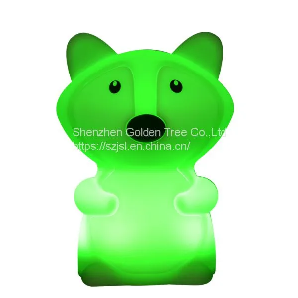 3D LED Silicone Acrylic Friendship Kids Sensor Batteries Small Baby Animal Night Bed Light Remote Control Lamps With USB Charger photo-2