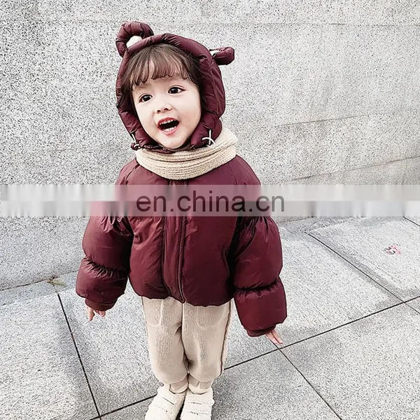 6360 Baby Clothes Cute Baby Girl Cartoon Warm Down Coat With Hood photo-3