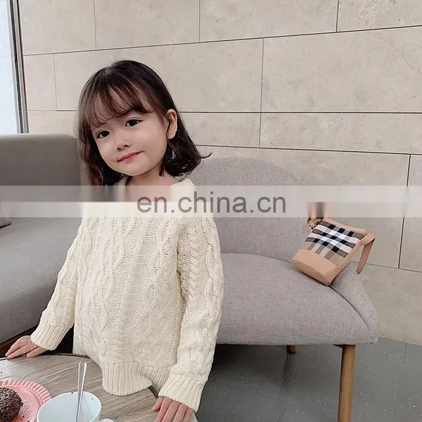 3516 Soft and Warm Autumn Kids Girls Pullover Knitted Sweater photo-4