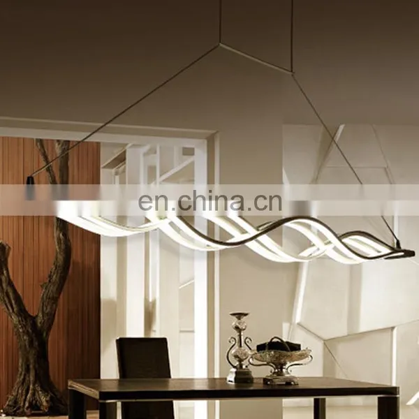 Beautiful Wave Shape Design Pendant Light 2018 Acrylic Chandelier Pendant Lamp Holder photo-6