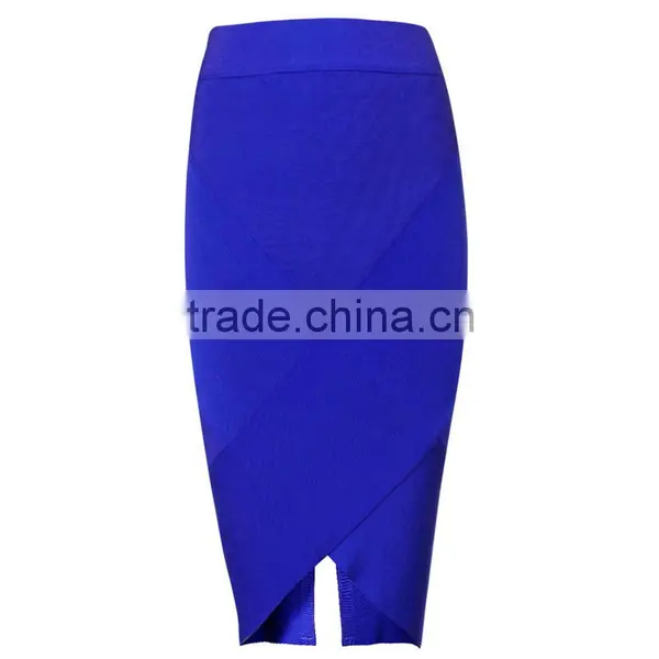 Summer Dress 2015 New Fashion Sey Women Blue Pink Midi Evening Party V Bottom Split Bandage Skirts Bandage Bodycon Women Wearing