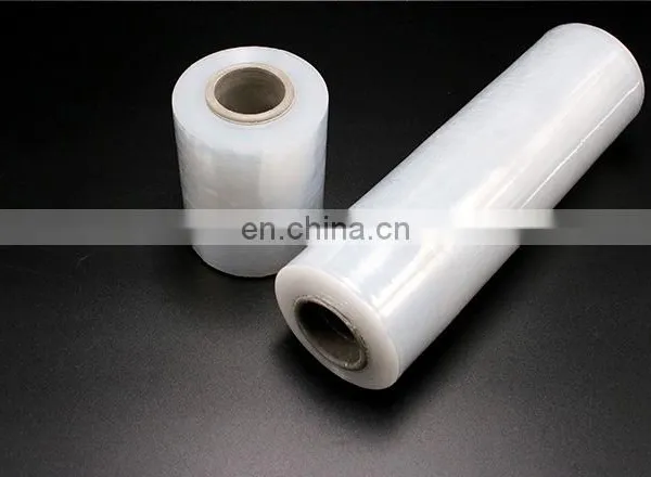 Mini Handle Rolls Stretch Film Transparent LLDPE Packaging Film Green Packing Casting Soft Moisture Proof 50-1000mm 2'' 3'' photo-2