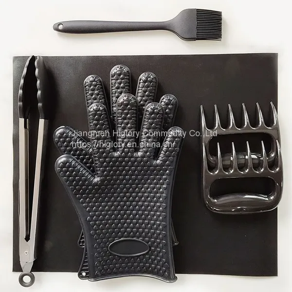 Paw Cleaner Portable Barbecue Tools Grill 8Pcs Set BBQ Tool Box Grill Tongs photo-4