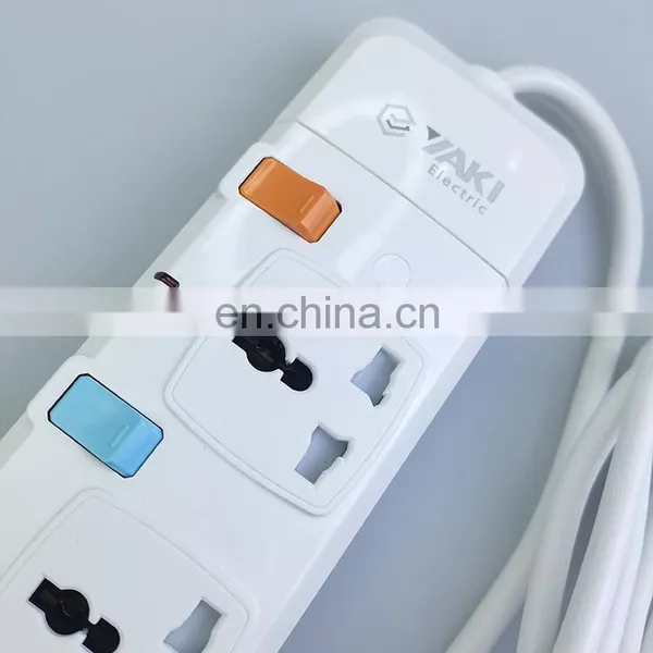 Yaki Copper Accessories Electrical Products Independent Switch ABS Flame Retardant Blister Packaging Extension Socket photo-2