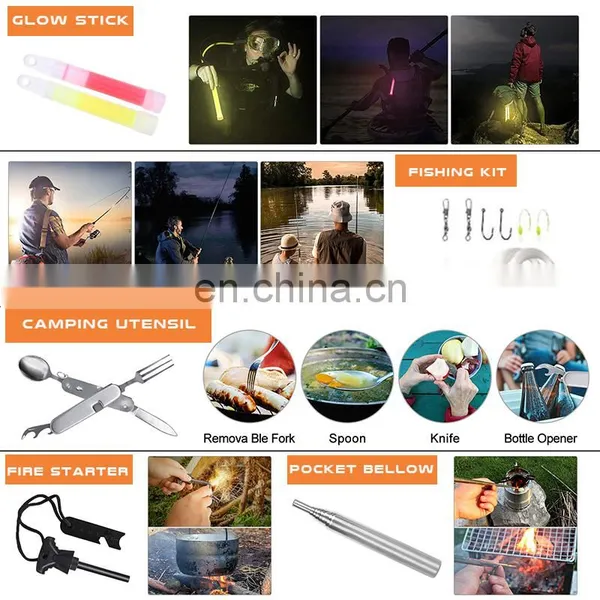 232 Pcs Professional Survival GearTactical First Aid Kit Bag SOS Emergency Survival Gear Bag Outdoor Survival Kit photo-3