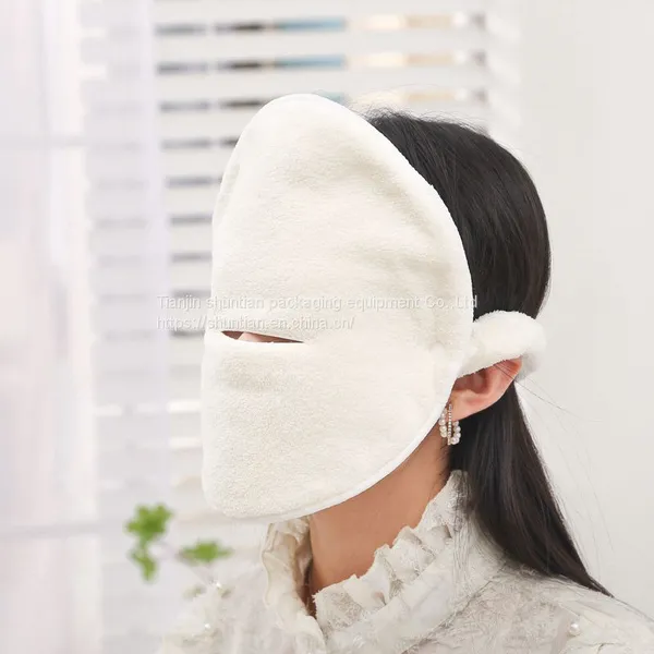 Salon Face Towel Double Layer Face Wash Hot and Cold Compress Towel Steam Mask Beauty photo-2