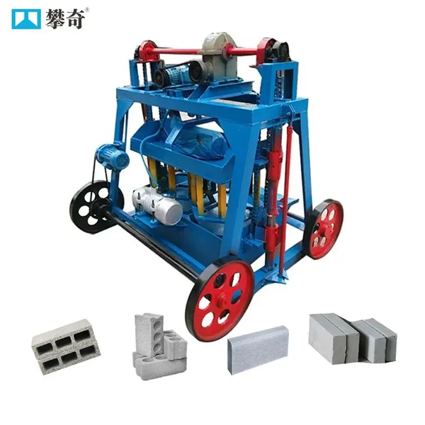 Manual Movable Concrete Block Machine  Mobile Cement Brick Maker Machine Brick Making Machinery Block Making Machine