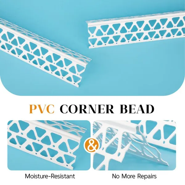Customizable Flexible Impact Resistant White Vinyl PVC Corner Bead for Easy DIY Wall Repair photo-3