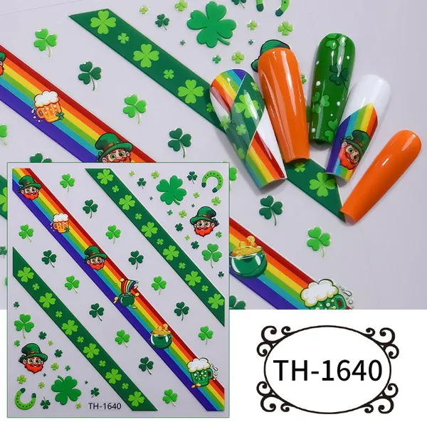 Pre-Cut Nail Stickers for DIY Manicure - 15mm Width & 20 Designs photo-5