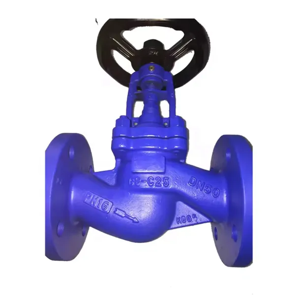 Factory Direct DIN Cast Carbon Steel PN16 Cast Ductile Iron GG25 GGG50 Flange End Bellows Seal Globe Valve photo-5