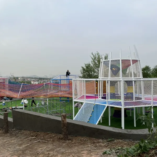 Outdoor Rainbow Rope Net Playground Equipment photo-3