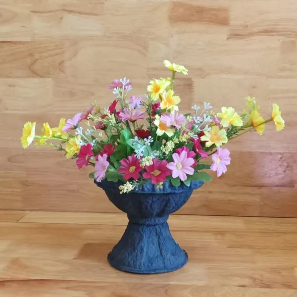 Multi-Color Paintable DIY Flower Pot, Molded Pulp Fiber Construction for Artificial Flower Display, 4-Pack photo-2