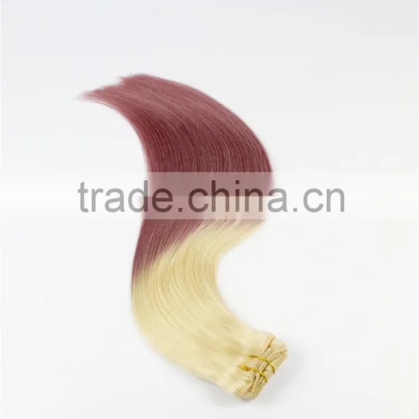 Manufacturer Wholesale Brazilian Human Hair Wet and Wavy Clip in Hair Extensions photo-4