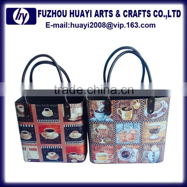 New Design Mini Gift Basket of Empty Customize pu Leather Basket for Gift photo-4