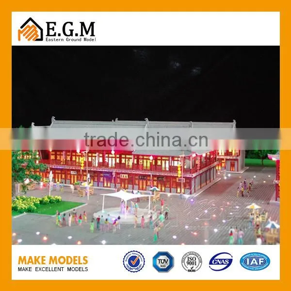 Scale Model of City God, Temple in Changzhi for Display With a Strong Ethnic Flavor