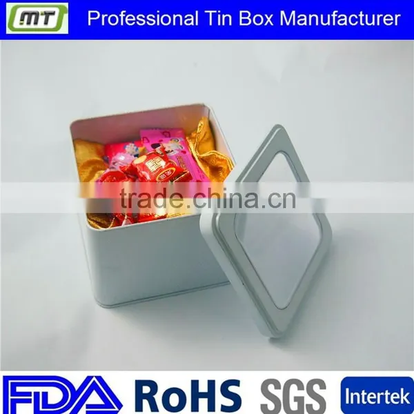 Small Square Window Tin Box Package photo-4