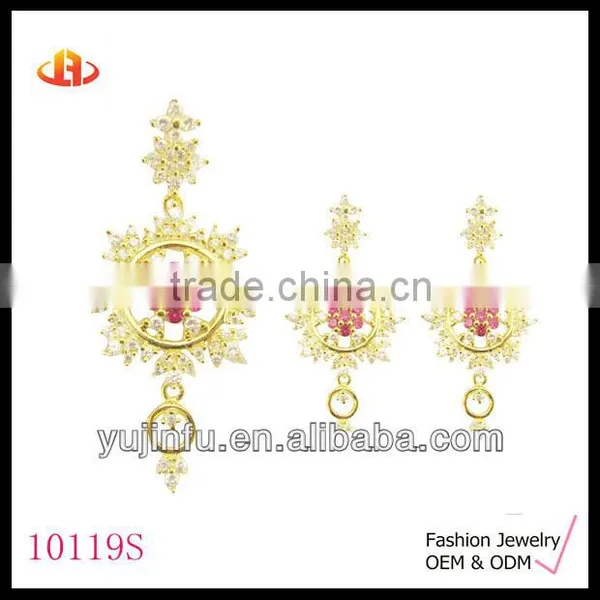 Fashion Gold Plated Silver Jewellery Set, Wholesale Jewellery