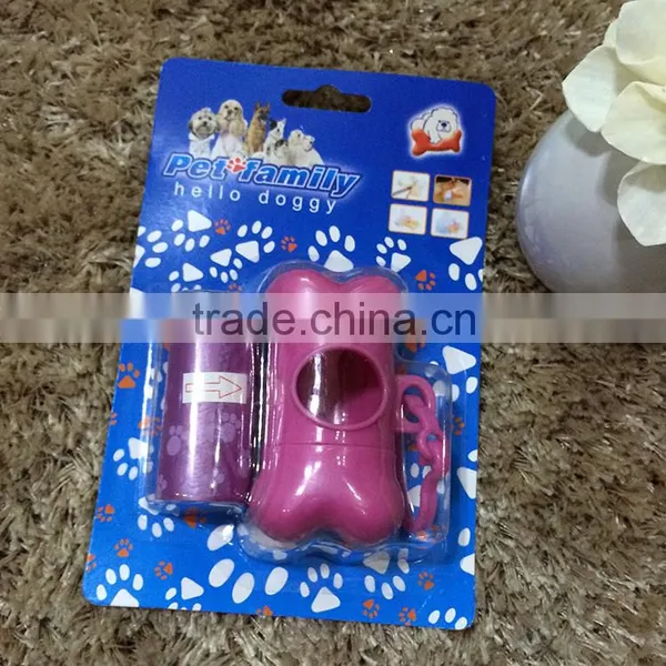 Customized Bone Shape Dog Waste Bag Dispenser and Refills