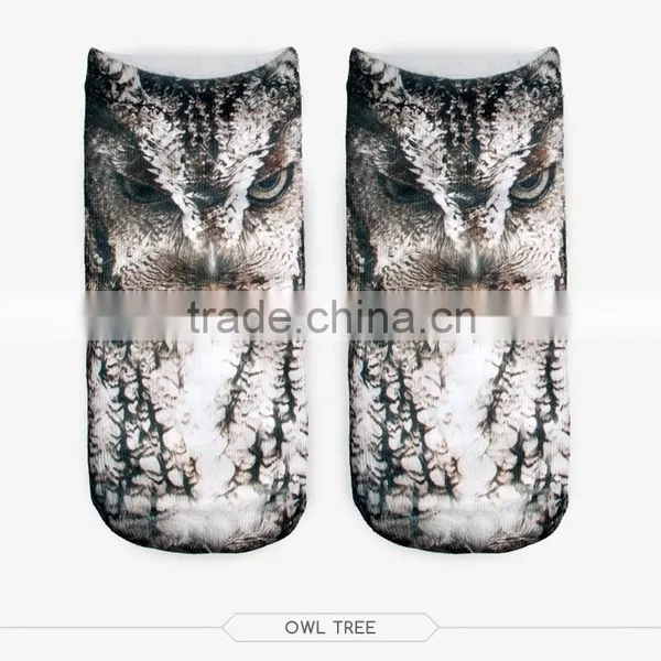 Outdoor Ankle White Monkey High Quality 3d Digital Full Print Colorful Ankle Socks Sports Unisex Custom Hot Sale Stretch Spandex photo-4