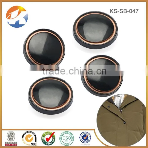 Hot Sales Shiny Black Decorative Custom Metal Snap Button Covers photo-3