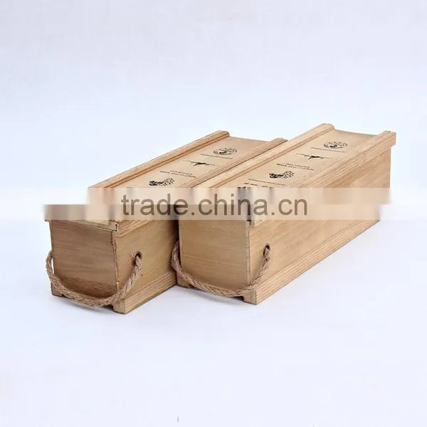 Wholesale Handmade Single Bottle Wooden Wine Gift Boxes photo-2