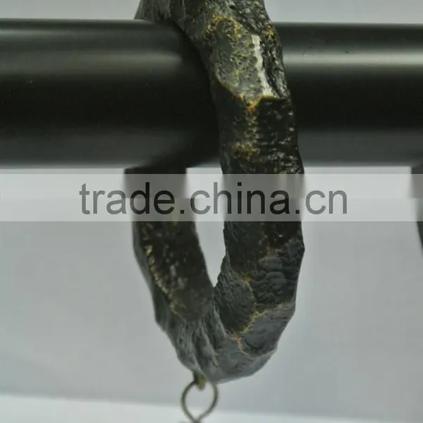 Renaissance Gold Designer Rocky Drapery Rings With Clips, Drapery Hardware For 1", 1-1/4" and 1-1/2" Gold Curtain Rods photo-6