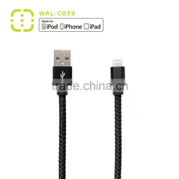 Black Color for Iphone 5 Fabric Braided Charger Usb Cable photo-3