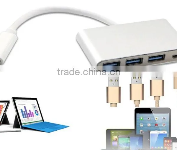 Type-C USB 3.0 3 in 1 Combo Hub for MacBook 12-Inch (with USB -C Charging Port) photo-2
