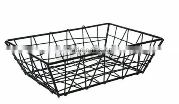 Rectangular Wire Zorro Baskets, Small, Black
