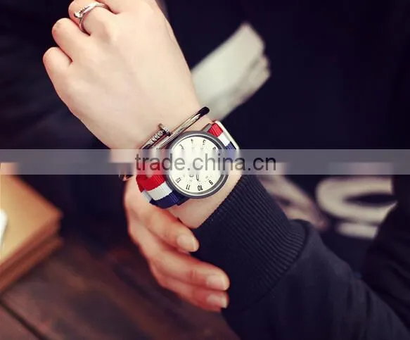 Retro Unisex Watch, Boyfriend Watch, Nylon Watchband, Antique, Brass Watch, Unique Watches, Vintage Style Leather Watch photo-5