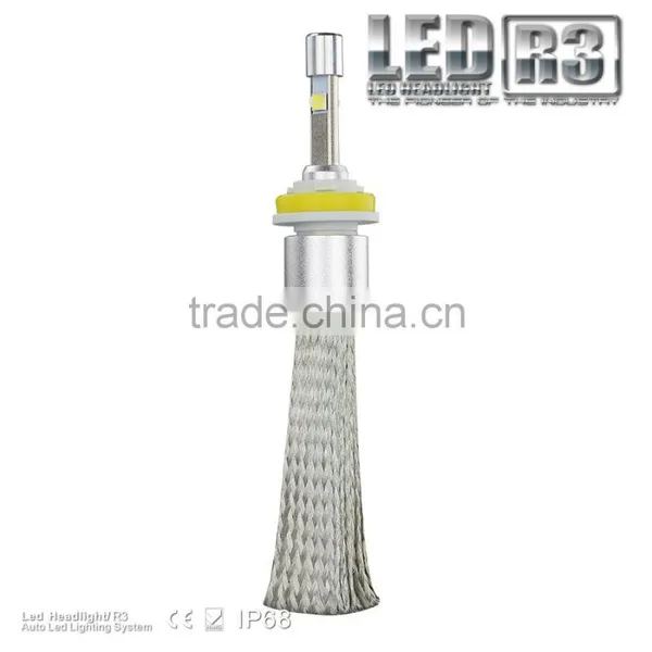 Factory Super Bright One Pair Silver 80w H11 Led Headlight White 6000K Bulbs 9600lm H11 Led Car Lamps photo-3