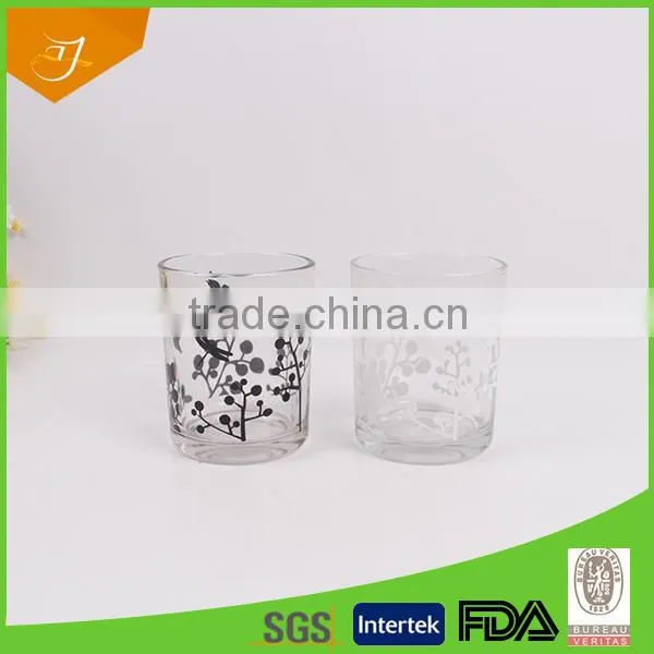 Decal Decorative Cheap Glass Cup,High White Quality Glass Cup photo-2