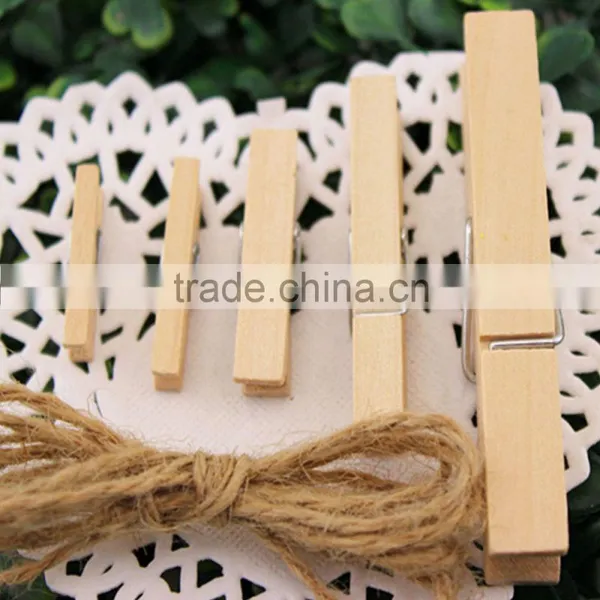 Pine Nature Color Wood Clip Wedding Decoration photo-2