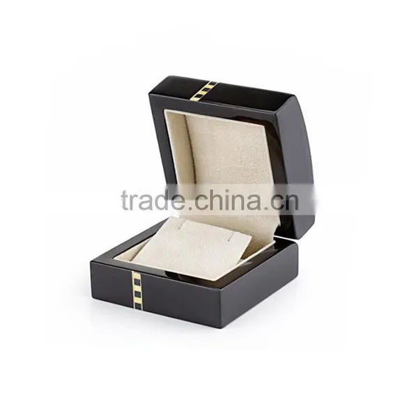 Wholesale Glossy Black Wood Jewellery Ring Boxes photo-2