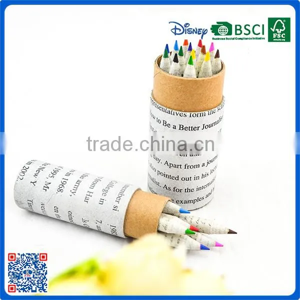 2016 New Promotion Newspaper Color Pencil in Tube Sets Supplier's Choice photo-5