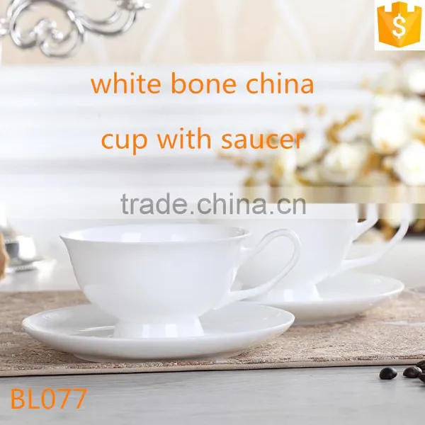 Fine Bone China White With Gold-rim Cup and Saucer photo-2
