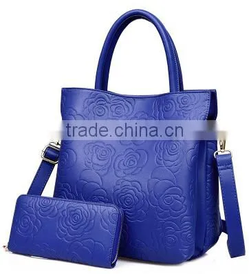 Business Use Cow Leather Embossed Fashion Handbag