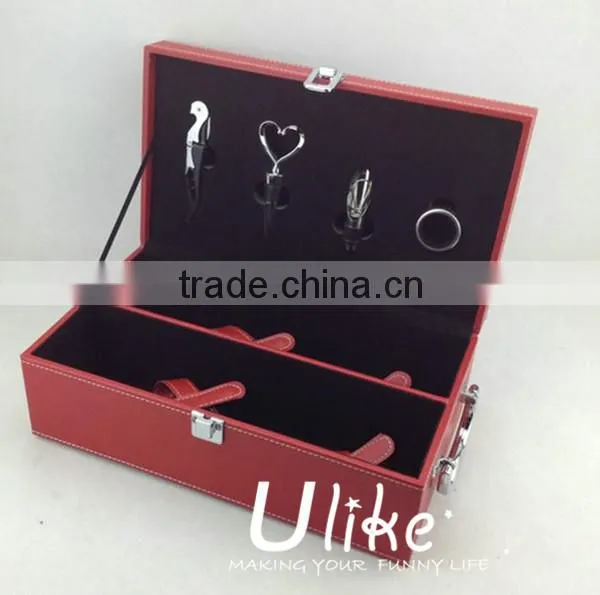 Gift Leather Wine Box Package Leather Wine Package