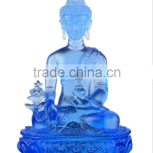 Factory Wholesale Crystal/Jade Transparent Jade Buddha Statue