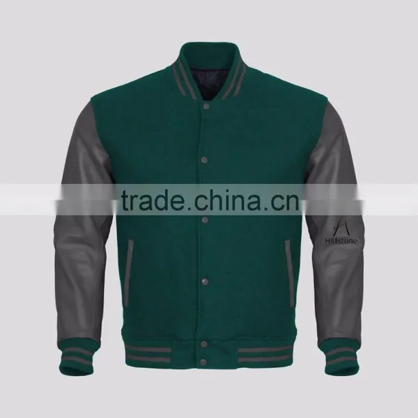 2015 Men's Classic Winter Jacket Wool Varsity Jacket