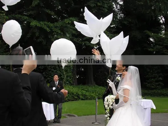 2016 Wedding Helium Inflatable Biodegradable White Dove Balloons For Wedding Decoration Doves Dhaped Bio Balloons Quality Choice photo-4