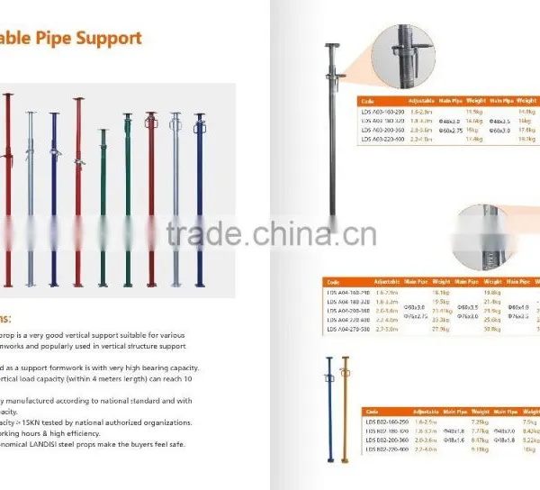 Adjustable 2.4-3.9M Formwork Steel Pipe Support/shoring Props photo-6