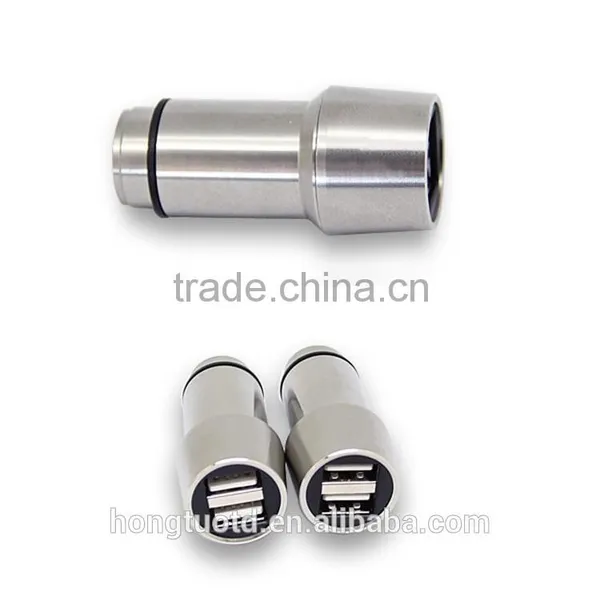 Universal Promotional High Quality Metal Car Quick Charger With Dual 2 Cable Usb photo-6