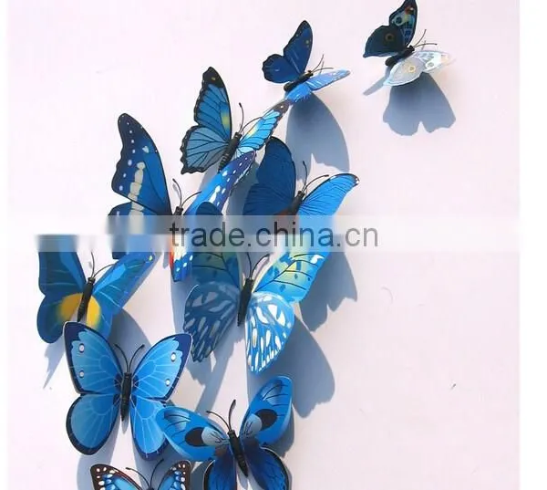 New 3D DIY 12PCS Multi-Color Butterfly Wall Sticker Home Wedding Room Art Decor photo-6