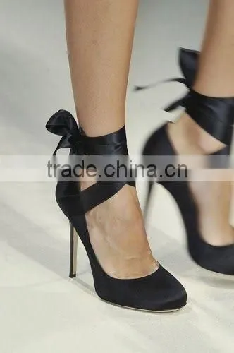 2016 Latest Design High Heel Shoe With Thin Heels Fashion High Heel Shoes Bow Lace Shoes for Women photo-4