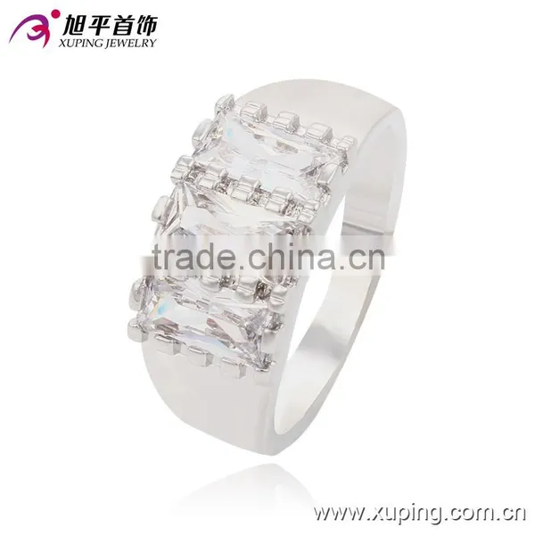 13559 High Quality Rhodium Color Women Crystal Wedding Ring