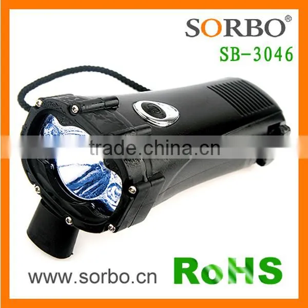 LED Dynamo Waterproof Flashlight/Rechargeable Handheld Cellphone Charger LED Torch Flashlight photo-2