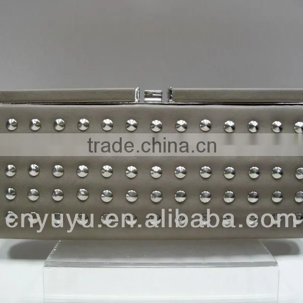 Fashion PU Rivet Studded Clutch Bag and Purse