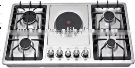 2014 Stainless Steel Panel 5 Burner Gas Hob Zhongshan Factory OEM Service(Model No: Z935D-OBCCDI)