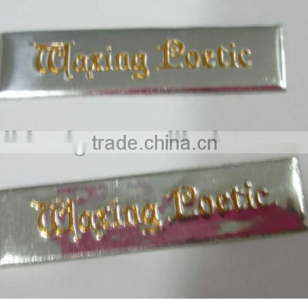 Embossed Aluminum Label, Raised up Logo Soft Metal Sticker, Soft Cigar Label